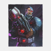 Oneindige Crisis Cyborg illustratie Fleece Deken (Voorkant)