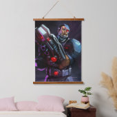 Oneindige Crisis Cyborg illustratie Hangend Wandkleed (Slaapkamer)