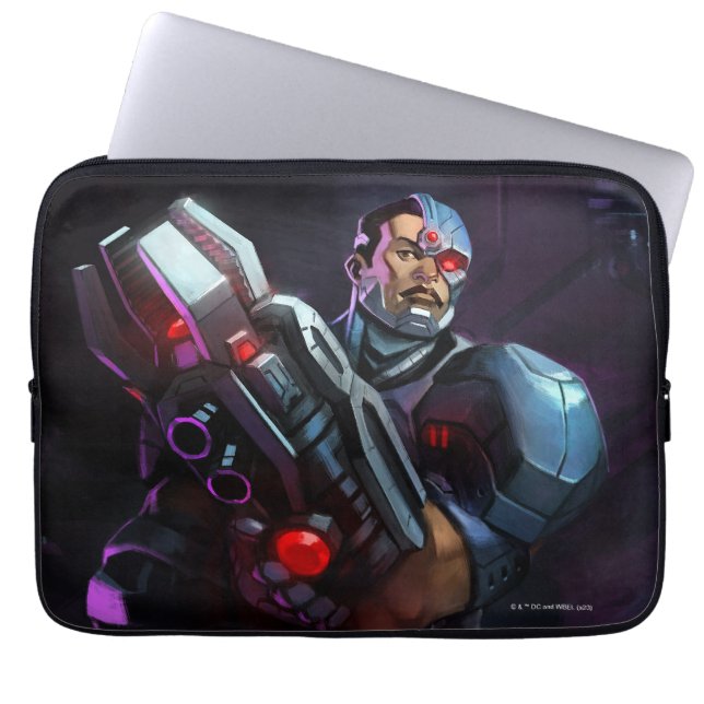 Oneindige Crisis Cyborg illustratie Laptop Sleeve (Voorkant)