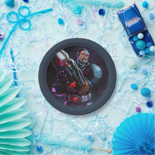 Oneindige Crisis Cyborg illustratie Papieren Bordje (Feest)