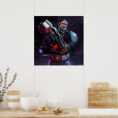 Oneindige Crisis Cyborg illustratie Poster (Keuken)