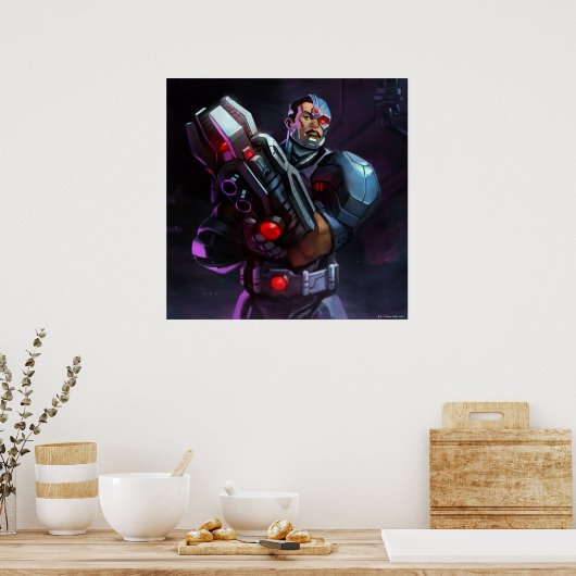 Oneindige Crisis Cyborg illustratie Poster (Keuken)