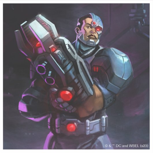 Oneindige Crisis Cyborg illustratie Sticker (Voorkant)