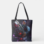 Oneindige Crisis Cyborg illustratie Tote Bag (Achterkant)