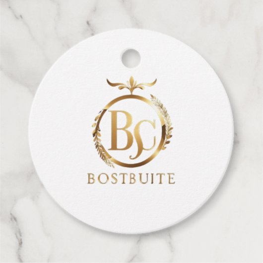 Oneindige elegantie bedankjes labels (Voorkant)