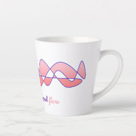 Oneindige "Ga met de goede stroom mee" Roze Indigo Latte Mok