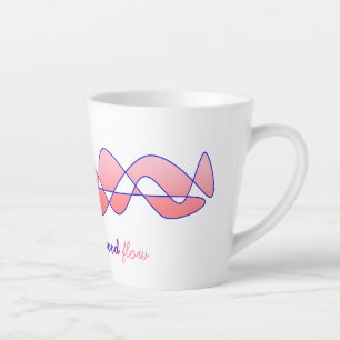 Oneindige "Ga met de goede stroom mee" Roze Indigo Latte Mok
