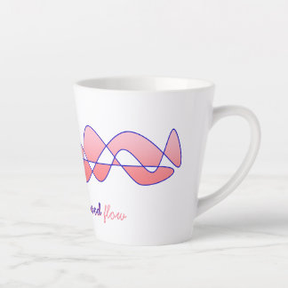 Oneindige "Ga met de goede stroom mee" Roze Indigo Latte Mok