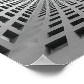 Oneindige Geometrische Grid Optische Illusie Kunst Poster (Hoek)