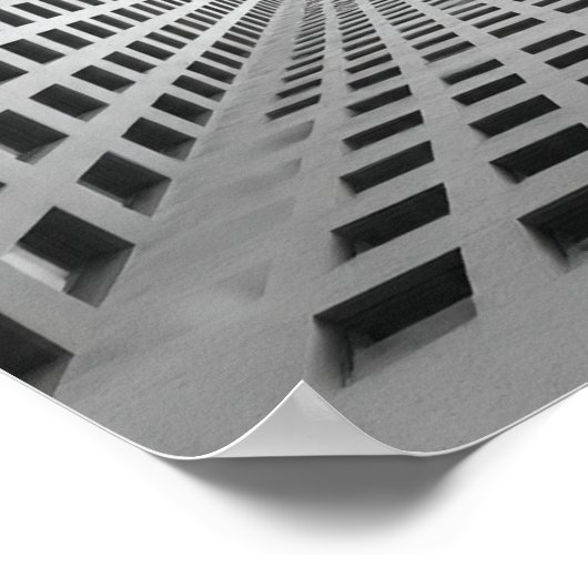 Oneindige Geometrische Grid Optische Illusie Kunst Poster (Hoek)