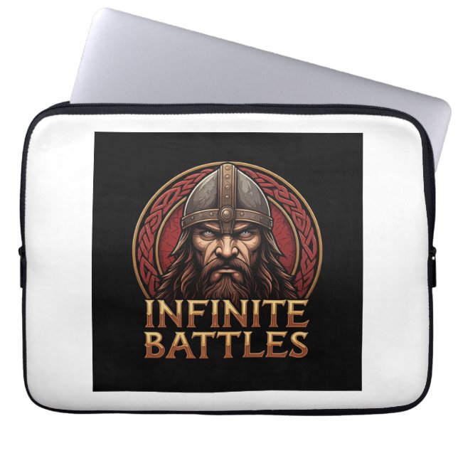 Oneindige gevechten laptop sleeve (Voorkant)