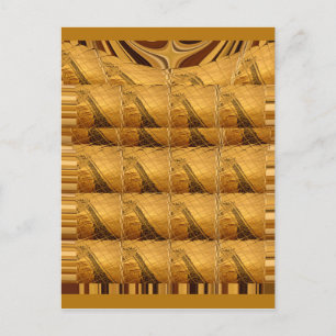 Oneindige Gouden Giraffe Dier Motief Kunstprint Briefkaart
