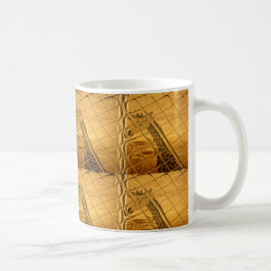 Oneindige Gouden Giraffe Dier Motief Kunstprint Koffiemok