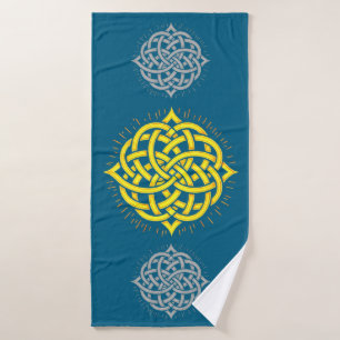 Oneindige Harmonie: Heilige Mandala Keltische Symb Bad Handdoek