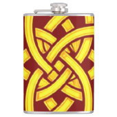 Oneindige Harmonie: Heilige Mandala Keltische symb Heupfles (Voorkant)