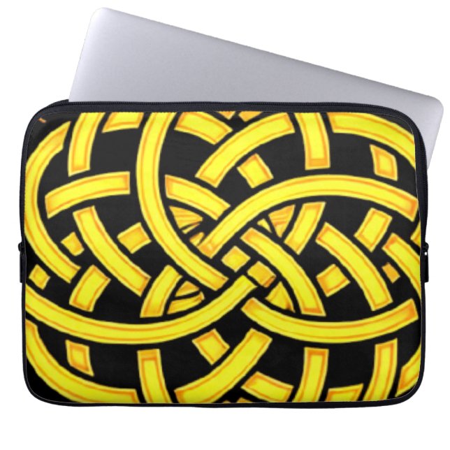 Oneindige Harmonie: Heilige Mandala Keltische symb Laptop Sleeve (Voorkant)