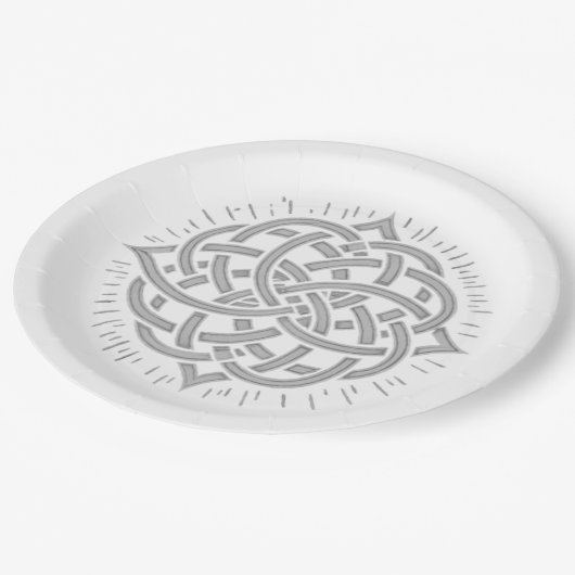 Oneindige Harmonie: Heilige Mandala Keltische symb Papieren Bordje (Gekanteld)