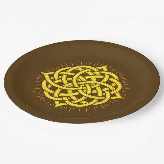 Oneindige Harmonie: Heilige Mandala Keltische symb Papieren Bordje (Gekanteld)