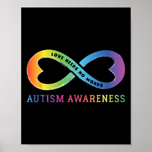 Oneindige Hart Liefde Autisme Bewustzijn Heeft Gee Poster (Voorkant)
