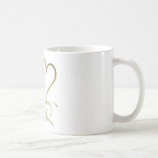 Oneindige harten Goud bewerkbare achtergrondkleure Koffiemok