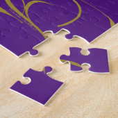 Oneindige harten Goud bewerkbare achtergrondkleure Legpuzzel (Zijkant)