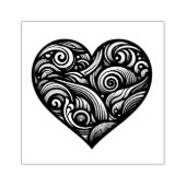 Oneindige HEart 2.5" x 2.5" rubberen stempel (Afrduk)