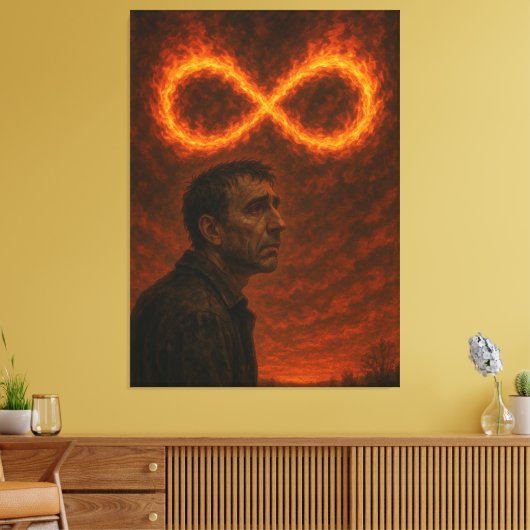 Oneindige hel canvas afdruk (Insitu (Woonkamer))