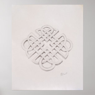 Oneindige Keltische Knoop Tekening Poster