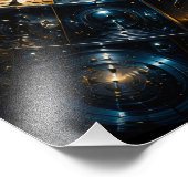 Oneindige Kosmische Micro Mozaïek Tunnel 3D Poster (Hoek)