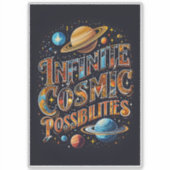 Oneindige Kosmische Mogelijkheden – Kleuruitbarsti Sticker (Voorkant)