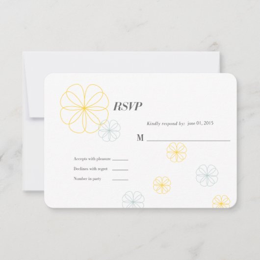 Oneindige liefde bruiloft RSVP Kaartje (Voorkant)