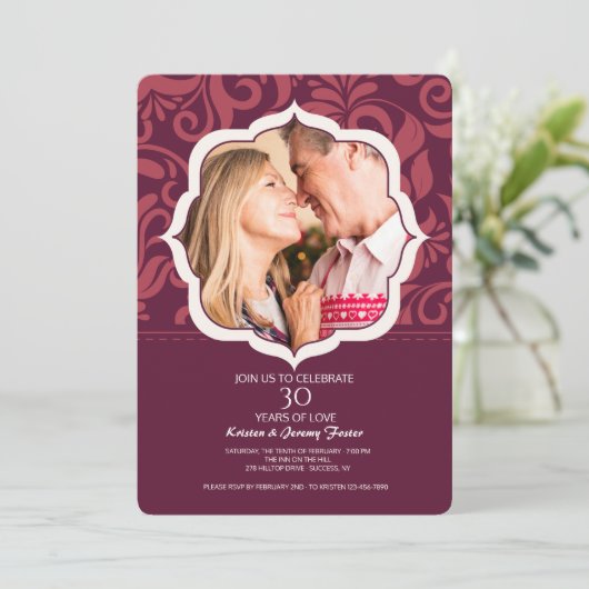 Oneindige Liefde Foto Uitnodiging (Staand voorkant)