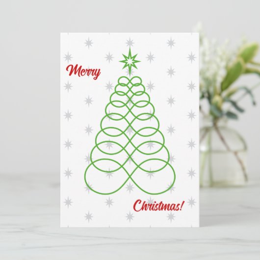 Oneindige Liefde Kerstboom - Foto op Terug Feestdagenkaart (Staand voorkant)