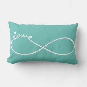 Oneindige Liefde Lemniscate wit + jouw achtergrond Kussen