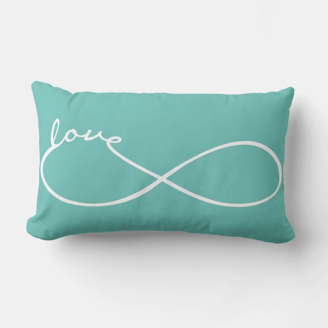 Oneindige Liefde Lemniscate wit + jouw achtergrond Kussen (Voorkant)