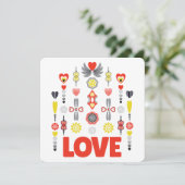 Oneindige liefde minimalistisch Wenskaart (Staand voorkant)