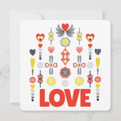 Oneindige liefde minimalistisch Wenskaart (Voorkant)