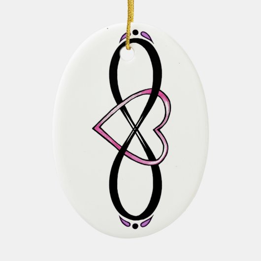 Oneindige liefde ontwerp keramisch ornament (Voorkant)