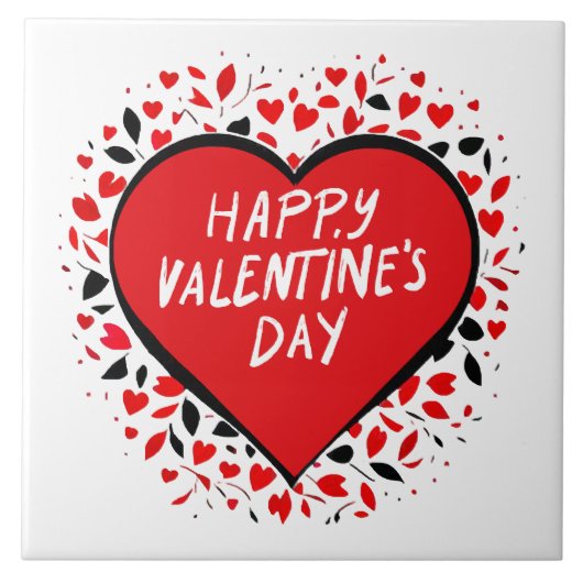 Oneindige Liefde op Valentijnsdag Tegeltje (Voorkant)