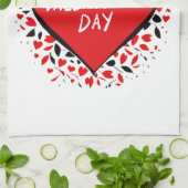 Oneindige Liefde op Valentijnsdag Theedoek (Gevouwen)