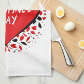 Oneindige Liefde op Valentijnsdag Theedoek (Quarter Fold)