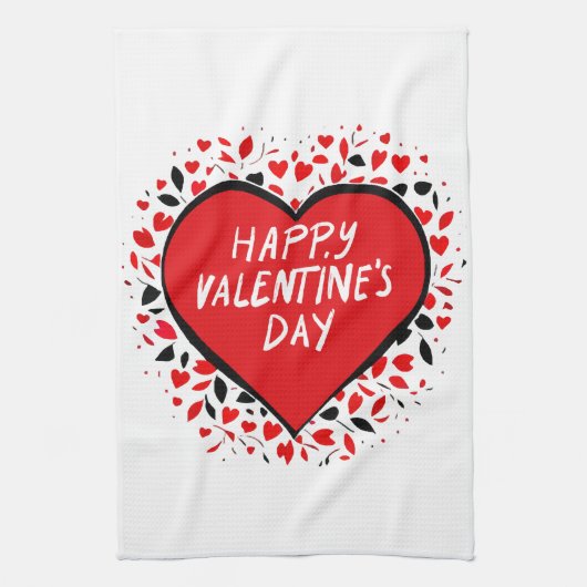 Oneindige Liefde op Valentijnsdag Theedoek (Verticaal)