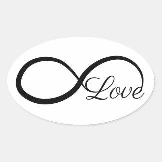 Oneindige Liefde Ovale Sticker