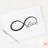 Oneindige Liefde Ovale Sticker (Envelop)
