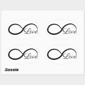 Oneindige Liefde Ovale Sticker (Vel)