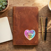 Oneindige Liefde Regenboog Hart Uitgestanste Stick Sticker