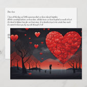 Oneindige Liefde: Schrijf je brief - Valentijnskaa Feestdagenkaart (Voorkant / Achterkant)