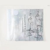 Oneindige Liefde Script Winter Huwelijksfoto Achte Wandkleed (Voorkant (horizontaal))