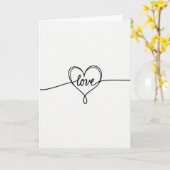 Oneindige Liefdes Hart Kaart (Gele Bloem)