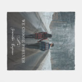 Oneindige Liefdeskoppel Foto Script Fleece Deken (Voorkant (Horizontaal))